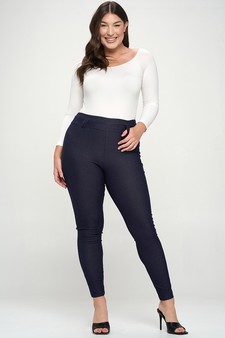 Women's Simple High Waisted Full Length Jeggings (XL only) style 4