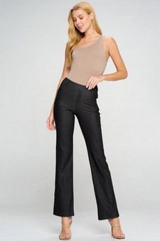 Women's Cotton Blend Straight Leg BootCut Stretch Pants (Large only) style 6