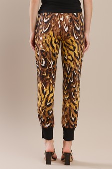 Cheetah Feather Printed Joggers style 3