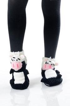 Kid’s 3-D Animal Thick Knit Slipper Socks style 3