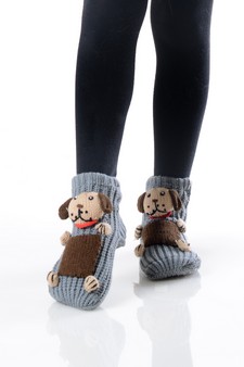 Kid’s 3-D Animal Thick Knit Slipper Socks style 4