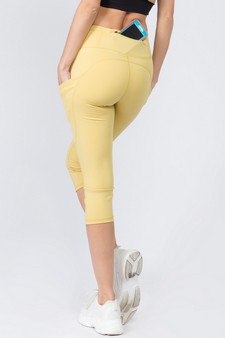Women's High Rise 5-Pocket Activewear Capri Leggings style 3