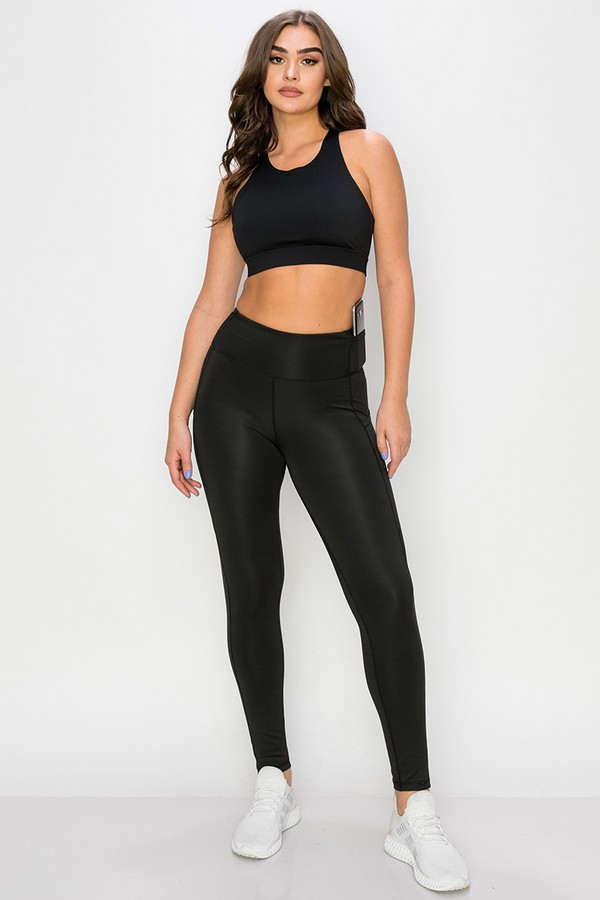 Yelete Ready for Action Full Size Ankle Cutout Active Leggings in