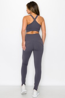 Women's Buttery Soft Sports Bra and Legging Activewear Set style 3