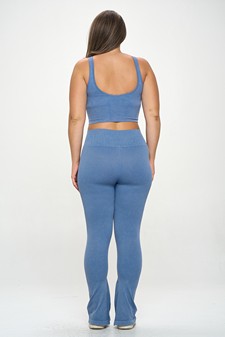 Women's Ribbed Faded Matching Yoga Set (XL only) style 3