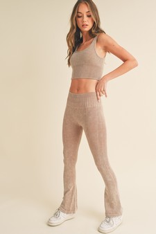Women's Ribbed Faded Matching Yoga Set style 2