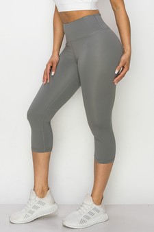 Women's Capri Activewear Leggings w/ Hidden Waistband Pocket style 2