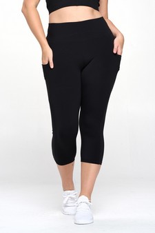 Women's Buttery Soft Activewear Capri Leggings with Pockets style 2