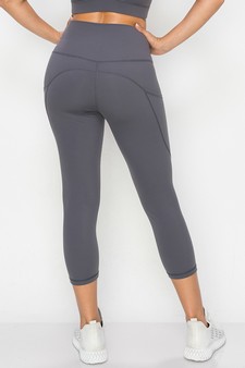 Women's Buttery Soft Activewear Capri Leggings with Pockets (Small only) style 3
