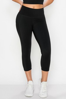 Women's Buttery Soft Activewear Capri Leggings with Pockets style 4