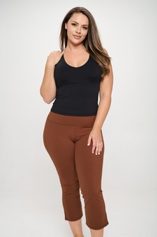 Women's Yoga Flare High Waisted Capri Buttery Soft Pants style 4