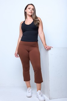 Women's Yoga Flare High Waisted Capri Buttery Soft Pants style 5