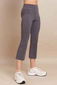 Women's Yoga Flare High Waisted Capri Buttery Soft Pants style 2