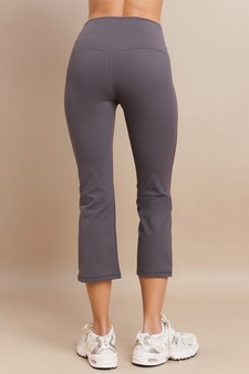 Women's Yoga Flare High Waisted Capri Buttery Soft Pants style 3