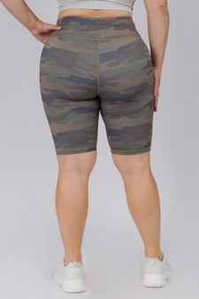 Women's Active Cute in Camo High Rise Biker Shorts (XXL only) style 3