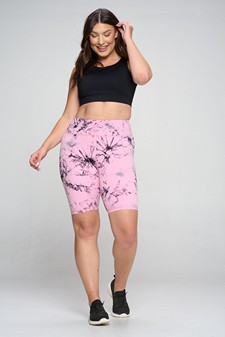 Tie Dye High Waist Buttery Soft Active Biker Shorts style 4