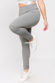 Women's Active Wear Leggings w/ Hidden Waistband Pocket style 2