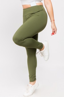 Women's Active Wear Leggings w/ Hidden Waistband Pocket (XXXL only) style 2