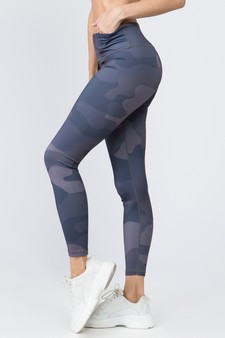 Women's Camo Print Activewear Leggings with Hidden Pocket style 2