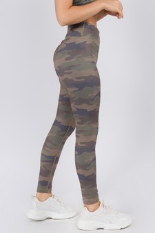 Women's High Rise Camouflage Activewear Leggings - Top: ACT648 style 4