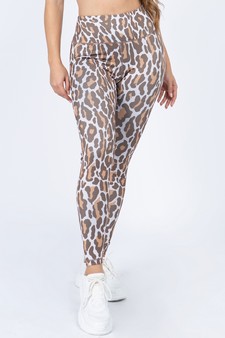 Women's Leopard Activewear Leggings - Bra: ACT645 style 4