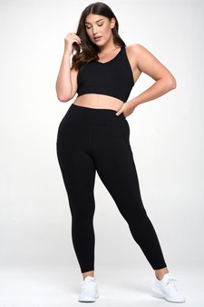Women's Buttery Soft Activewear Leggings with Pockets (XXL only) style 4