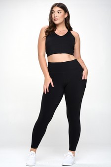 Women's Buttery Soft Activewear Leggings with Pockets (XXXL only) style 4