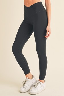 Women’s High Rise Crossover Waist Leggings (Large only) style 2