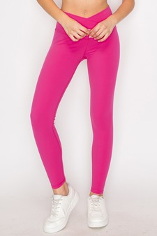 Women’s High Rise Crossover Waist Leggings style 4