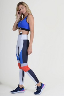 Women's Dynamic Colorblock Activewear Leggings  (Large only) style 6