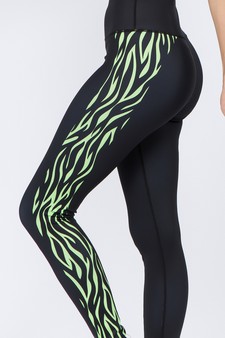 Women's Zebra Side Striped Activewear Leggings style 6