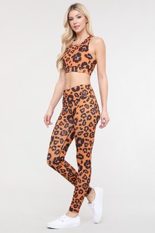 Women's Spot On Leopard Print Activewear Leggings style 2