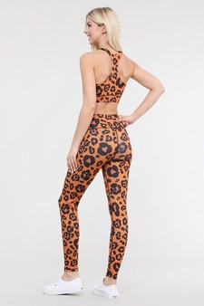 Women's Spot On Leopard Print Activewear Leggings style 3