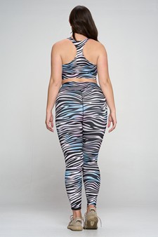Women’s The Tie Dye Zebra Print Activewear Set style 3