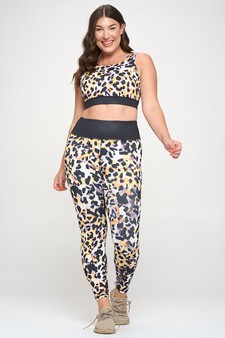Women’s Neon Cheetah Print Activewear Sports Bra style 5