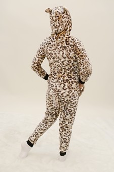 Kid's Plush Leopard Animal Onesie Pajama style 3