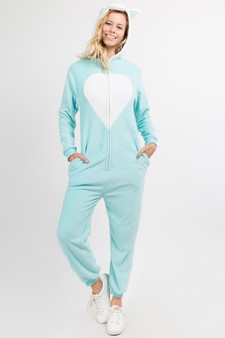 Plush Blue Unicorn Animal Onesie Pajama Costume style 2