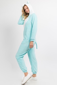 Plush Blue Unicorn Animal Onesie Pajama Costume style 3