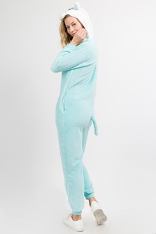 Plush Blue Unicorn Animal Onesie Pajama Costume style 4