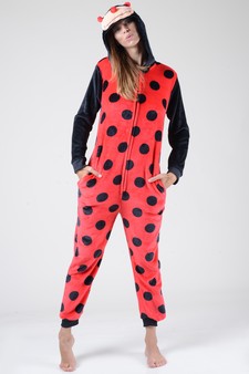Plush Lady Bug Animal Onesie Pajama Costume - (6pcs L/XL only) style 2