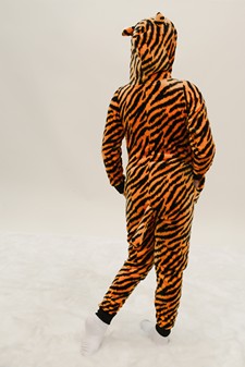 Kid's Plush Tiger Animal Onesie Pajama Costume style 3
