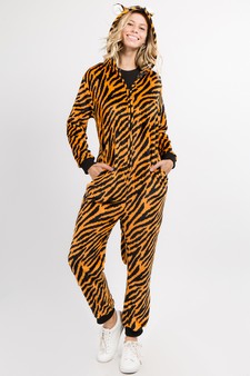 Plush Tiger Animal Onesie Pajama Costume (6pcs L/XL only) style 2