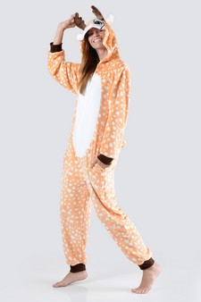 Women's Spotted Heart Reindeer Animal Onesie - (6pcs L/XL only) style 2