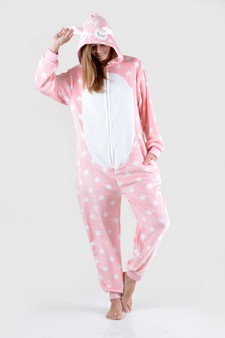 Plush Llama Star Print Animal Onesie Pajama style 3