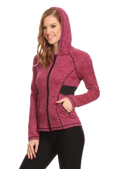 Women's Active Wear Zip Up Jacket With Hoodie style 2