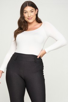 Long Sleeve Off the Shoulder Bodysuit style 2