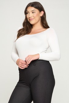 Long Sleeve Off the Shoulder Bodysuit style 3