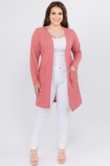 Women's Long Sleeve Knit Wrap Cardigan with Pockets style 5