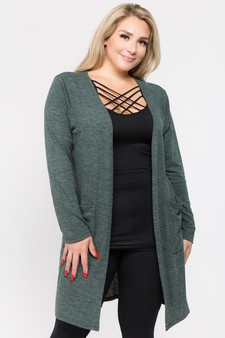 Women's Long Sleeve Knit Wrap Cardigan with Pockets style 3