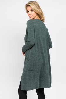 Women's Long Sleeve Knit Wrap Cardigan with Pockets style 4
